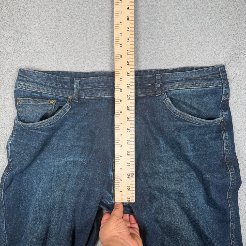 Kuhl Kanvus Jean Mens 39x31.5 Dark Wash Blue Articulated Knee Outdoor Pants - Picture 11 of 12